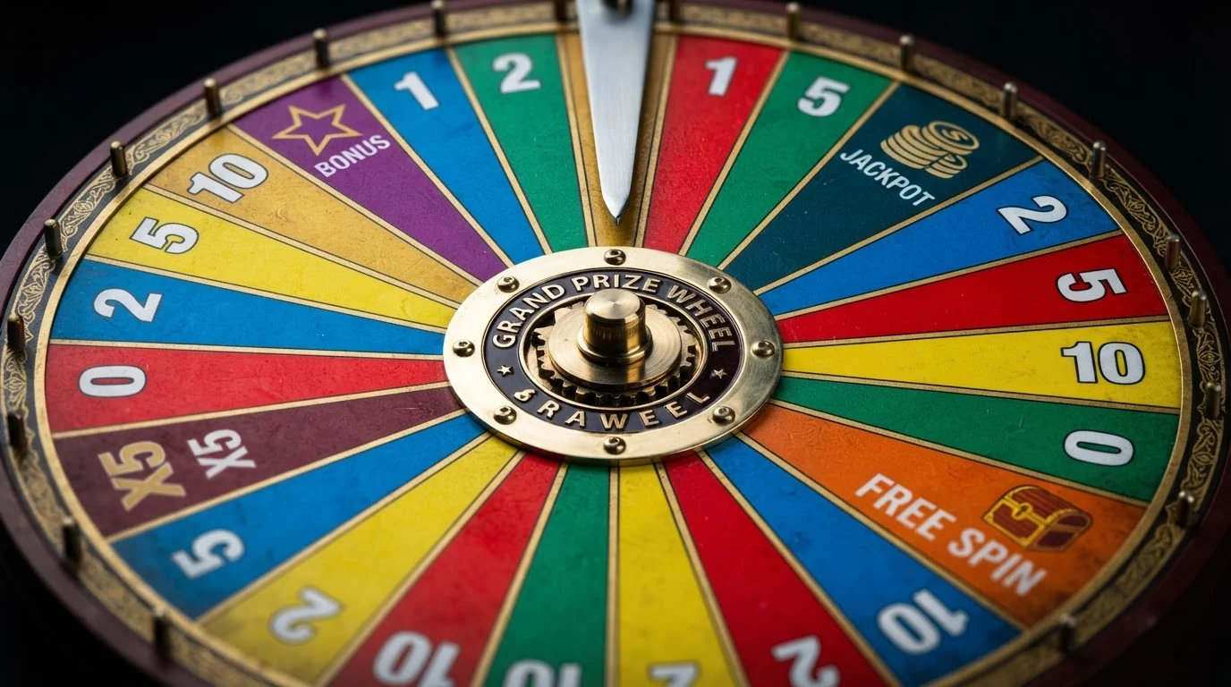 Zbliżenie na 54-segmentowe koło Crazy Time z widocznymi polami liczbowymi 1, 2, 5, 10 oraz polami bonusowymi Coin Flip, Cash Hunt, Pachinko i Crazy Time