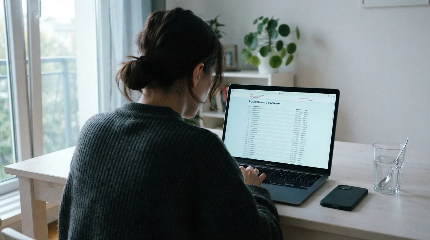 Dokument z logo Ministerstwa Finansów i pieczęcią urzędową obok ekranu z napisem „Total Casino — jedyne legalne kasyno online w Polsce”